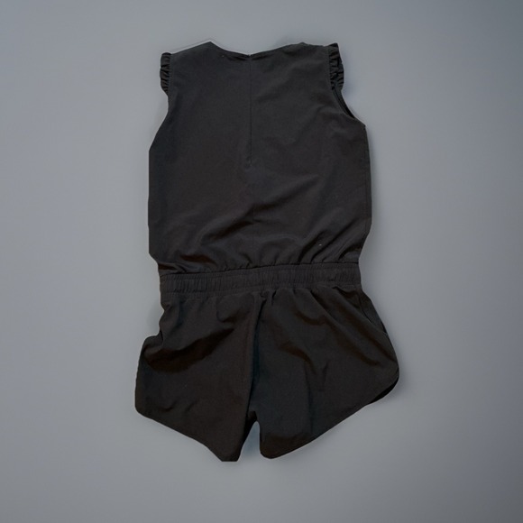 Albion Black Ruffle Sleeve Romper Drawstring Waist XS - Picture 1 of 6